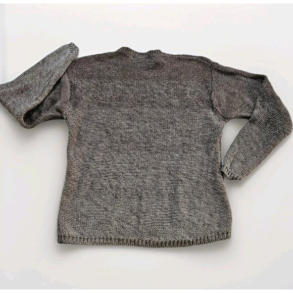 Banana Republic Linen Sweater Men M Brown Ombre LS Crewneck Sustainable Neutral - Picture 12 of 14